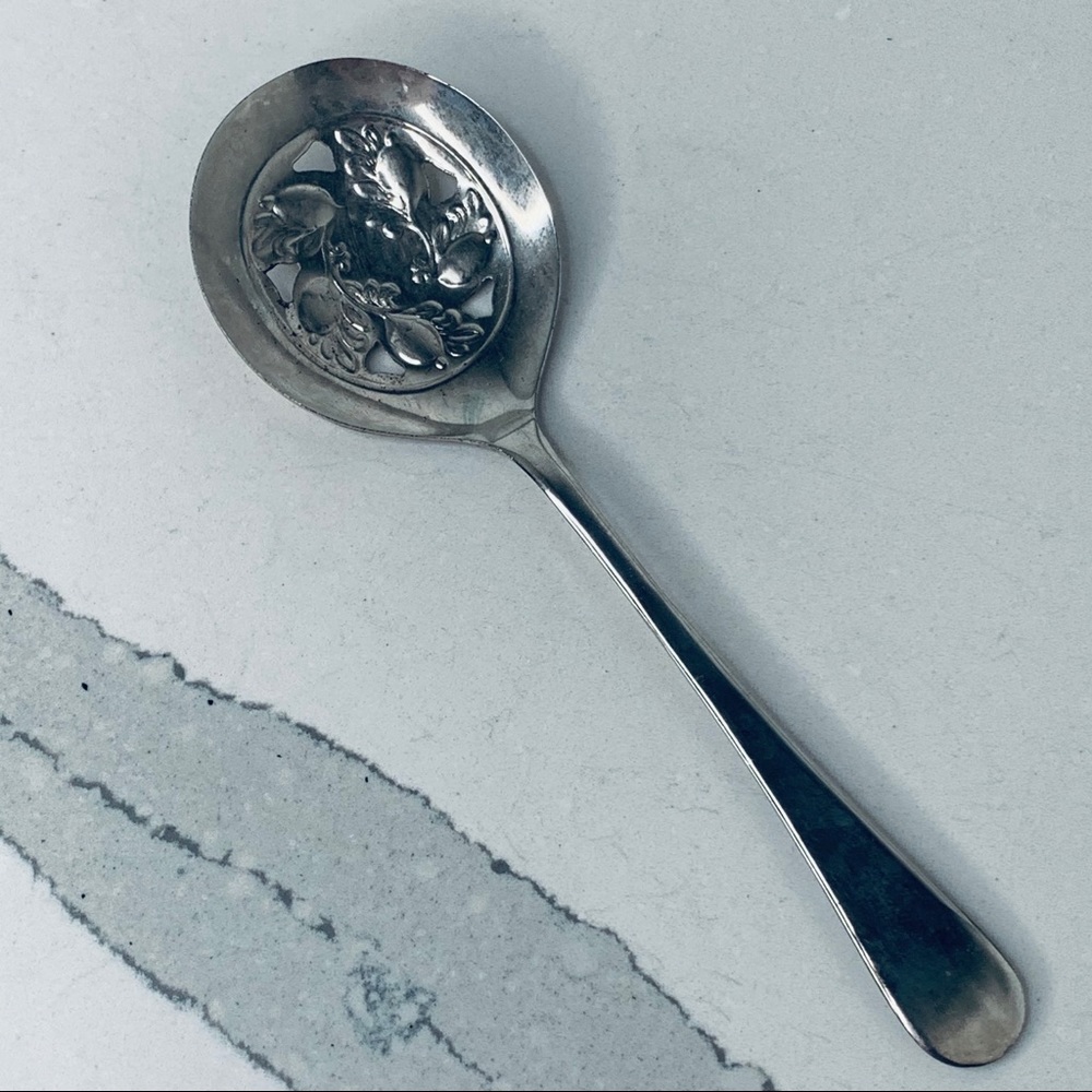 Sheffield Silver Co Vintage Cranberry Server